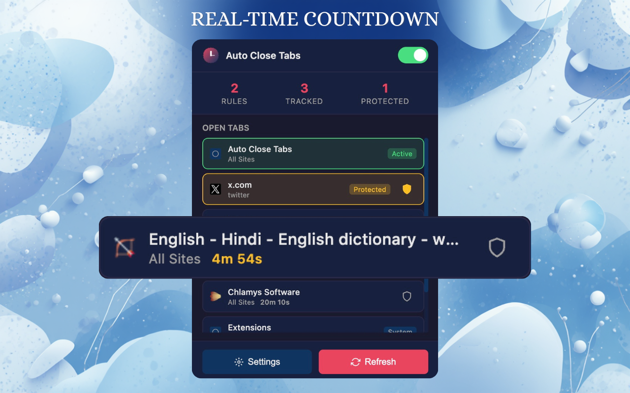 Auto Close Inactive Tabs - Tab protection